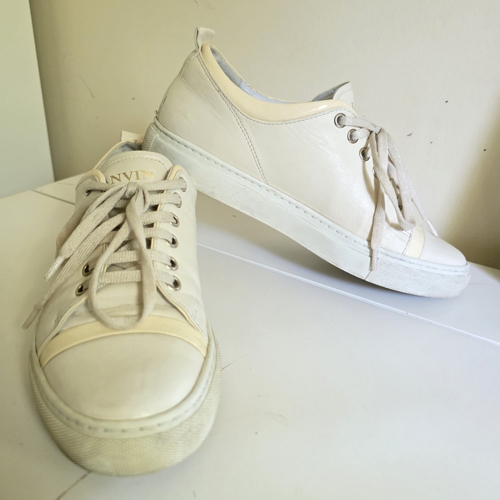 Lanvin Women's Cream Sneakers